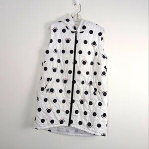 Antom Polka-Dot Puffer Vest with Ladybug Accents - Size Large Spring